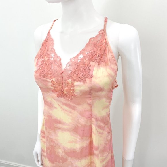 Intimately Free People Chasing Shadows Midi Slip Dress in Pink Wash Combo Size S - Picture 4 of 10